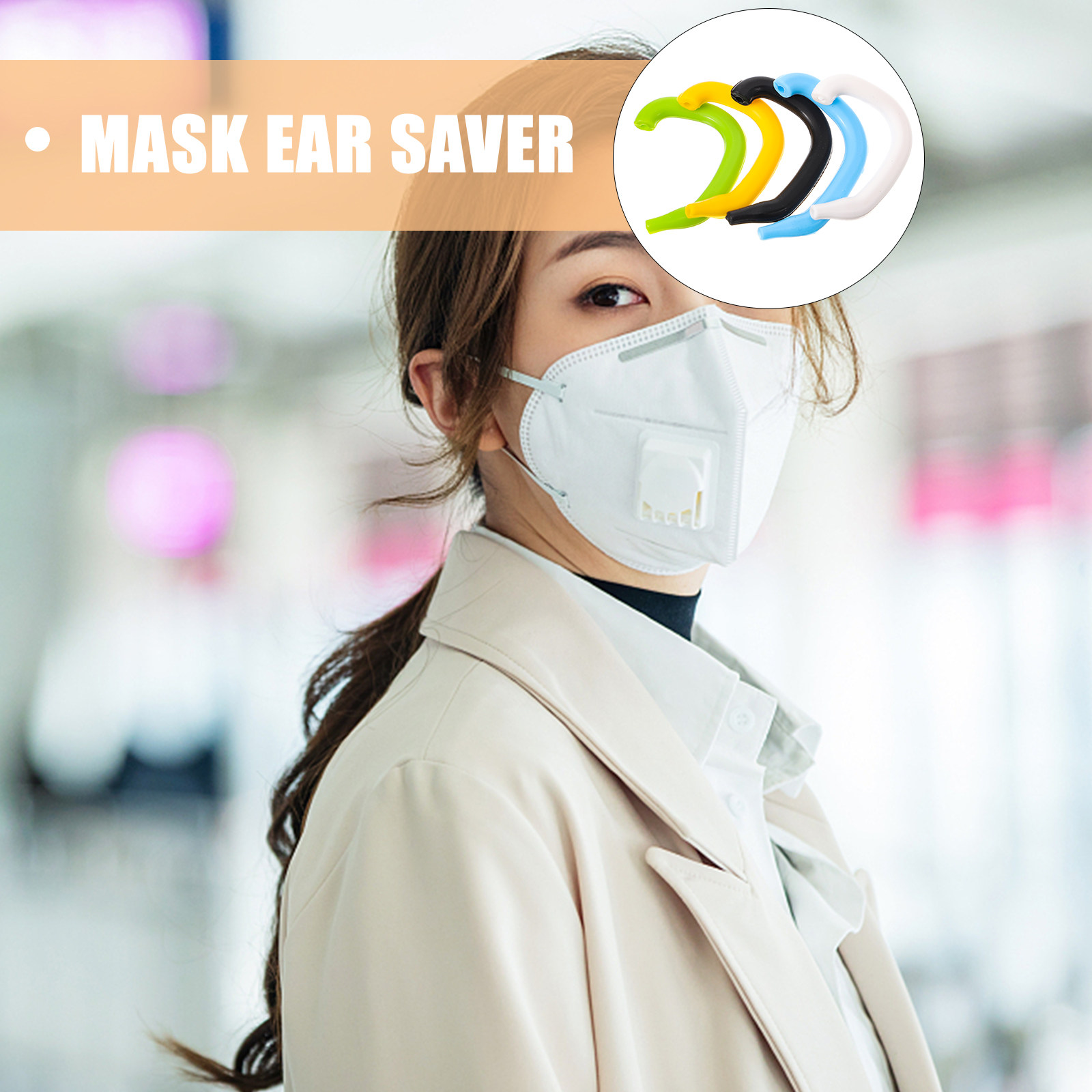 Mask Ear Saver Strap - 5 Pezzi Copri-orecchie in Silicone Premium