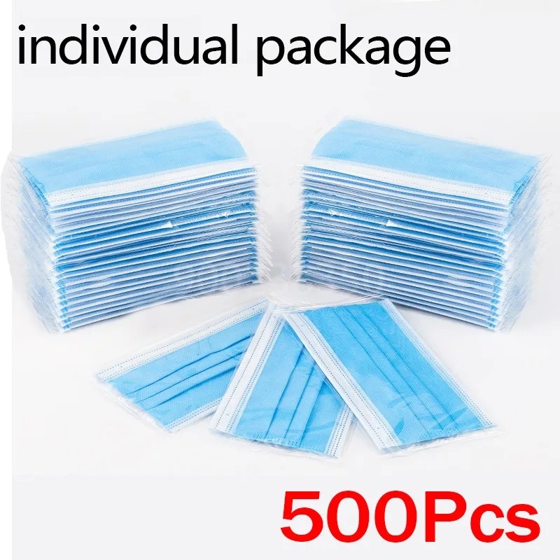 Disposable Mask Blue - 50-500 pezzi Maschere monouso per adulti