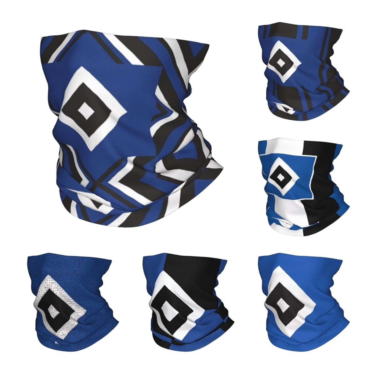 Neck Gaiter Face Cover - Blue Diamond HSV Soccer Bandana Copricollo