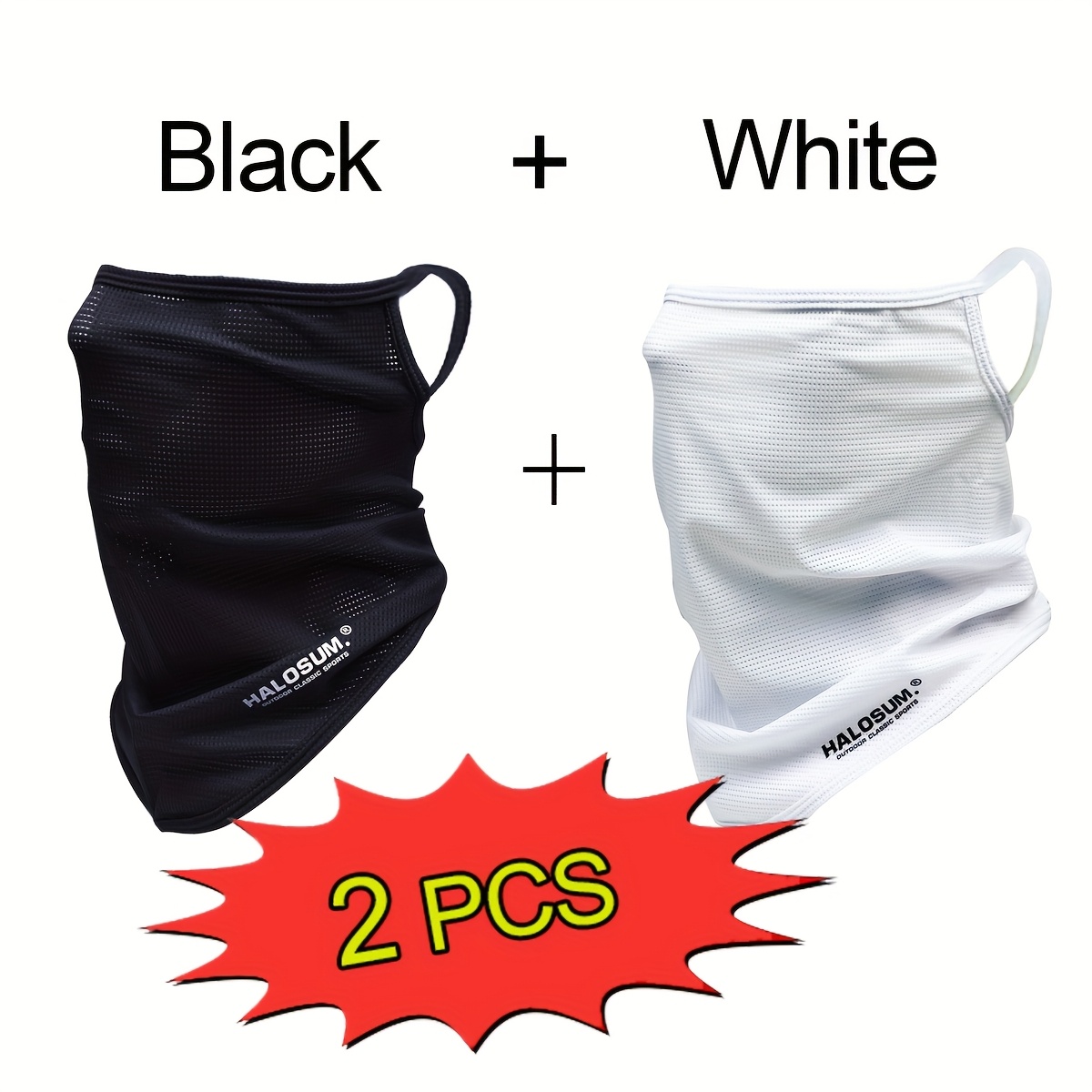 Sports Mask Breathable - 1/2 Pezzi Maschera Viso in Seta