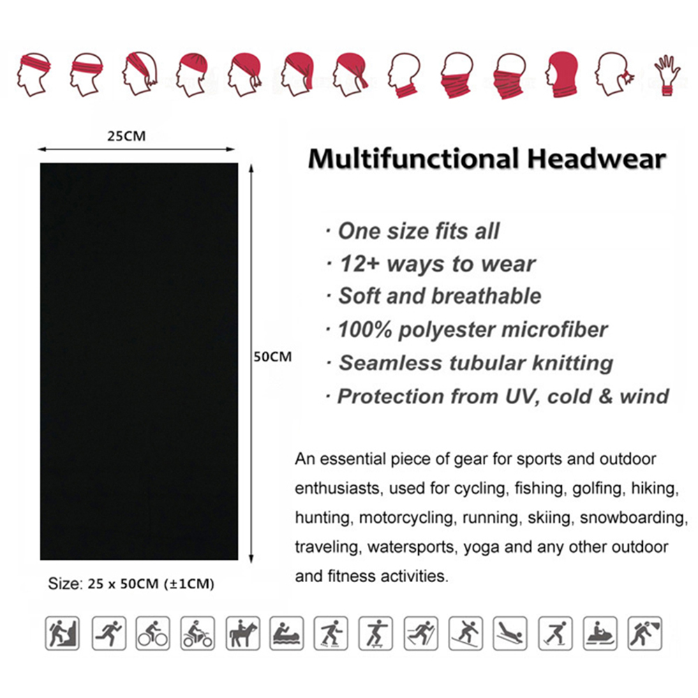 Bandane tinta unita senza cuci - Neck Gaiter Face Cover recensione e prezzo